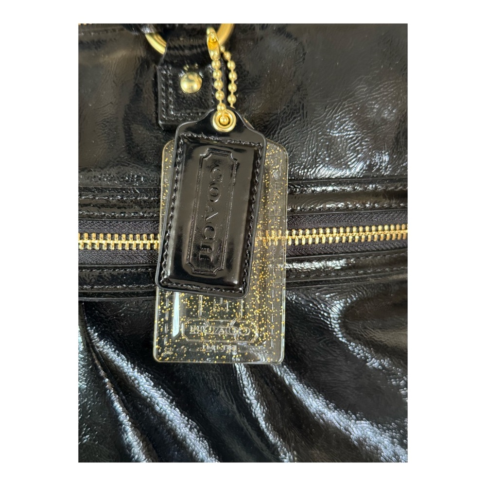 Coach Poppy Daisy Patent Leather Gloss Shoulder Bag - Picture 6 of 8